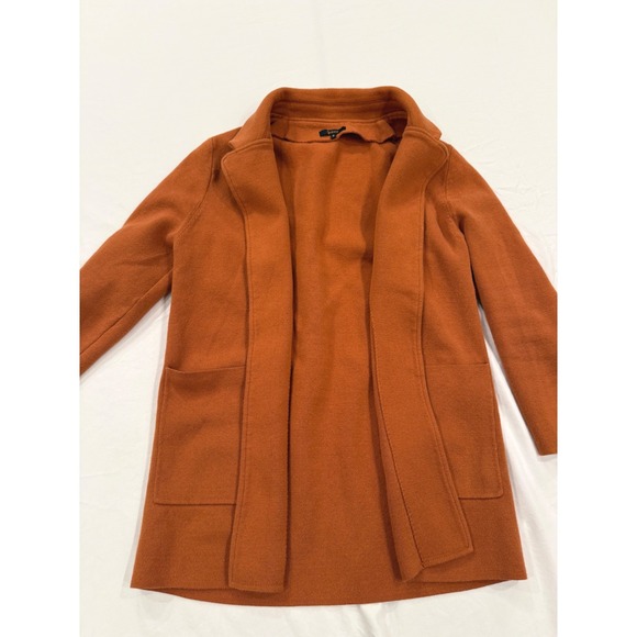 Quince Womens Organic Cotton Knit Blazer Ginger Orange Cardigan SHWDC01 Size S - Picture 10 of 13